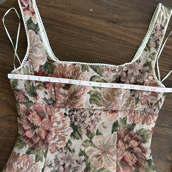 Altar'd State Floral Tapestry Mini Dress - Red and Green - Picture 6 of 7